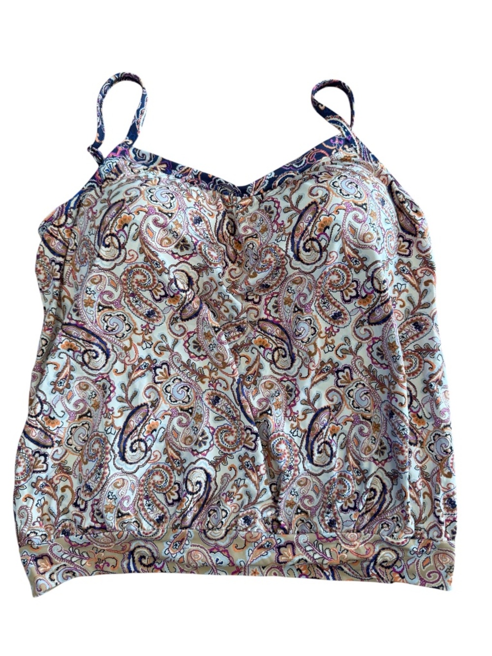 Lands' End Blouson Tankini Top Size 18